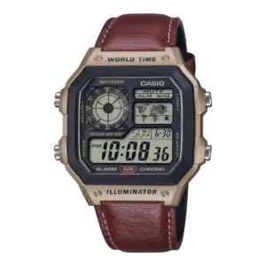 CASIO AE-1200WHL-5AV - Rose Gold Brown Strap