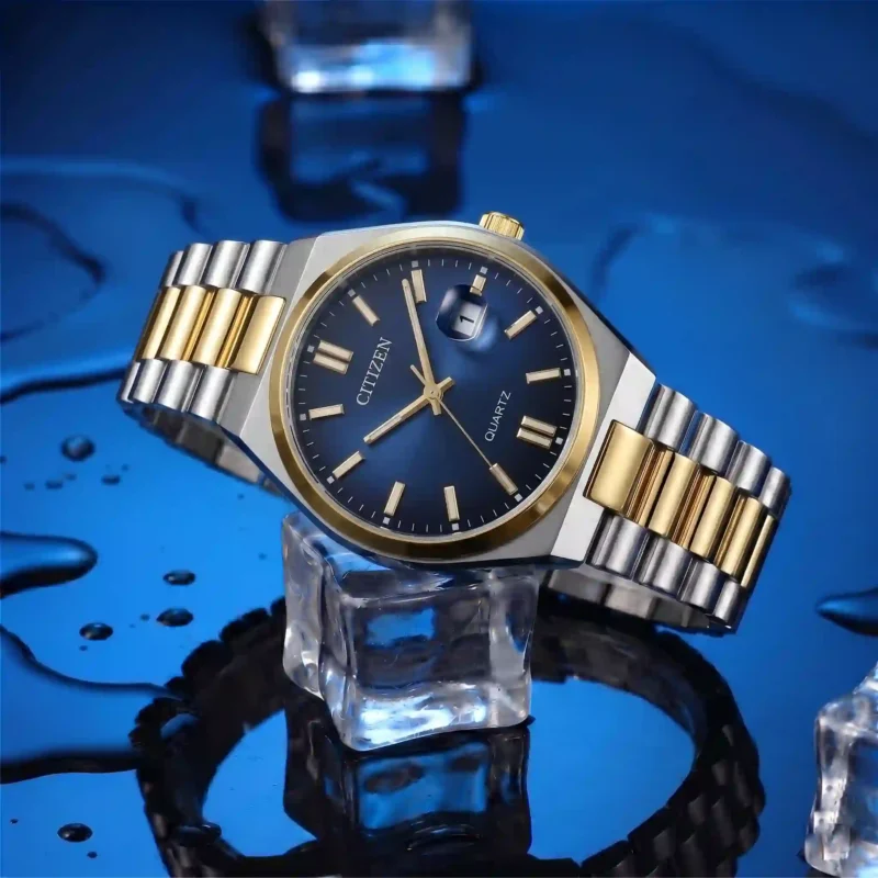 CITIZEN Tsuyosa 8210 Watch - Silver Gold Blue