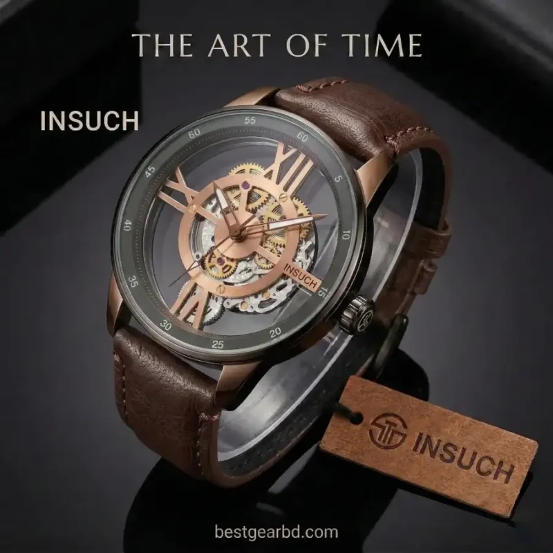 INSUCH Leather Watch - Chocolate Brown