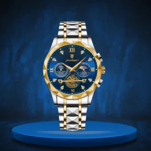 POEDAGAR 996 Watch - Gold Blue